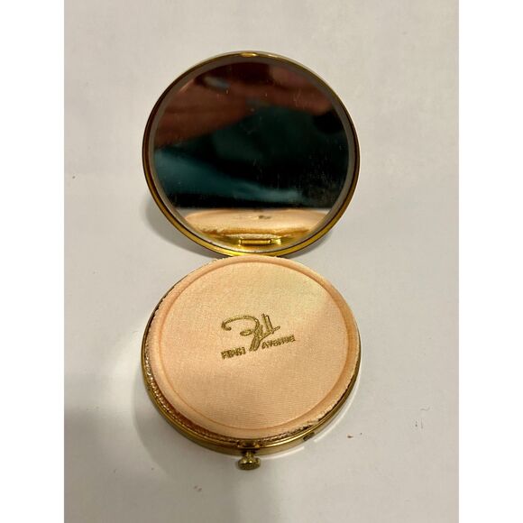 Antique Velvet Clutch Purse with Jeweled Detail and Beauty Accessories - Picture 9 of 16